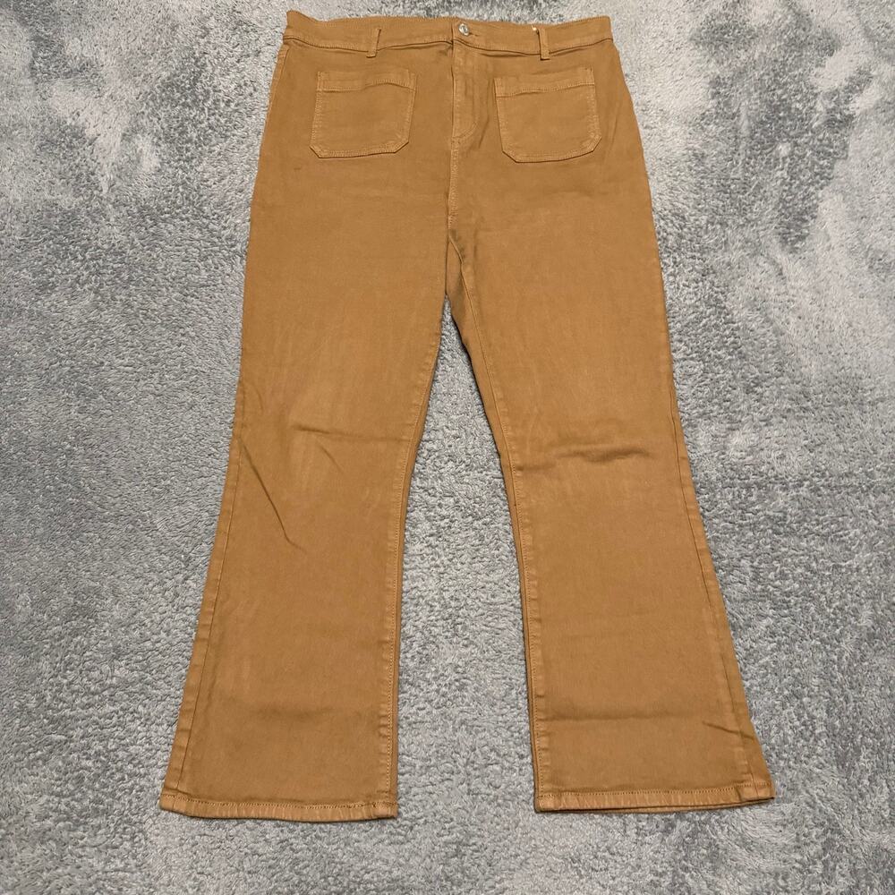 LOFT Pants Womens 30 /10 (33x25.5) Kick Crop High Rise Cropped Brown Utility